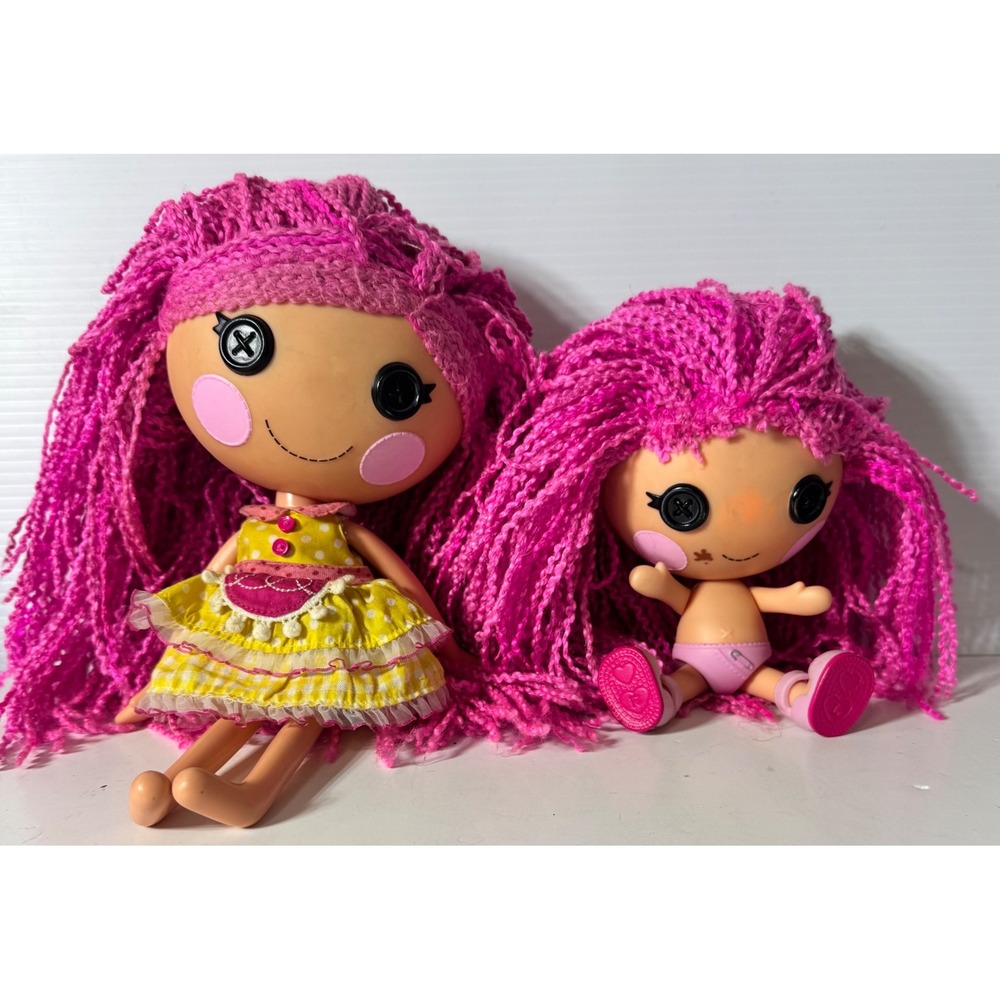 Lalaloopsy Loopy Hair Crumbs Sugar Cookie Sprinkle Spice Sister Doll Lot MGA